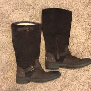 UGG Waterproof Riding Boot, Sherpa Lined, Sz 9